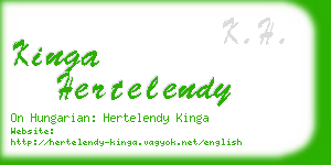 kinga hertelendy business card